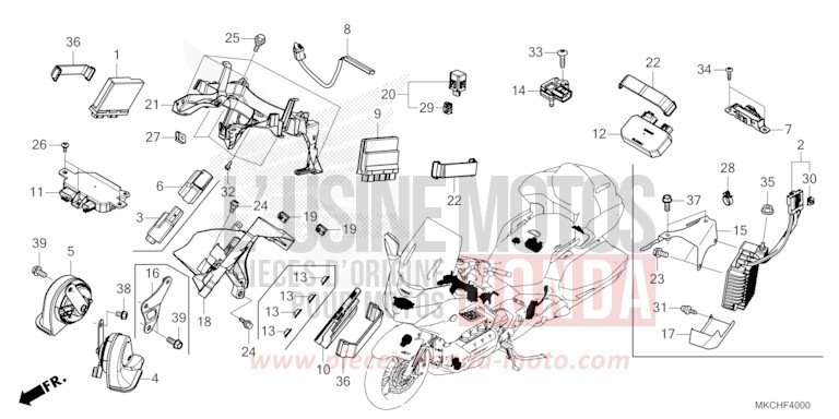 CONTROL UNIT for Gold Wing CANDY ARDENT RED (R367B) from 2021